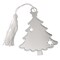 Contemporary Home Living 4.25" x 3.5" Tree Flat Ornament with White Tassel